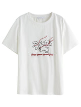 スタイルアップ効果のある夏向け刺繍Tシャツ