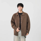 Versatile Solid Color Button Front Knitted Cardigan