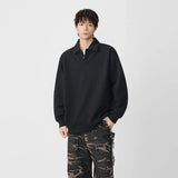 Classic Casual Long Sleeve Polo Sweatshirt