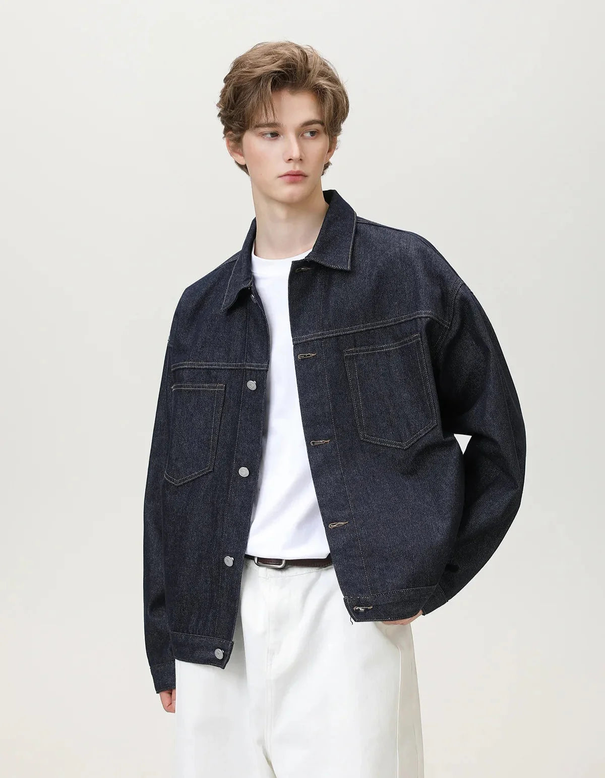 Vibrant Double Pocket Workwear Denim Jacket