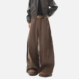 Luxury Black Scimitar Casual Wide Leg Pants