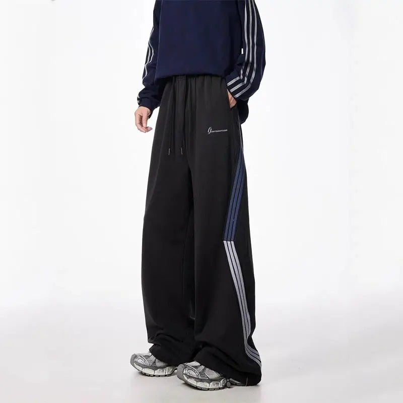 Drawstring Striped Winter High Street Pants
