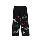 Graffiti Schwarze Hip-Hop-Tanzhose