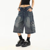 Premium Straight Fit Workwear Denim Cargo Jorts
