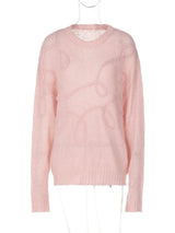 Butterweicher weißer Strickpullover für Damen