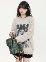 Japanese Gothic Vintage Ripped Sweater