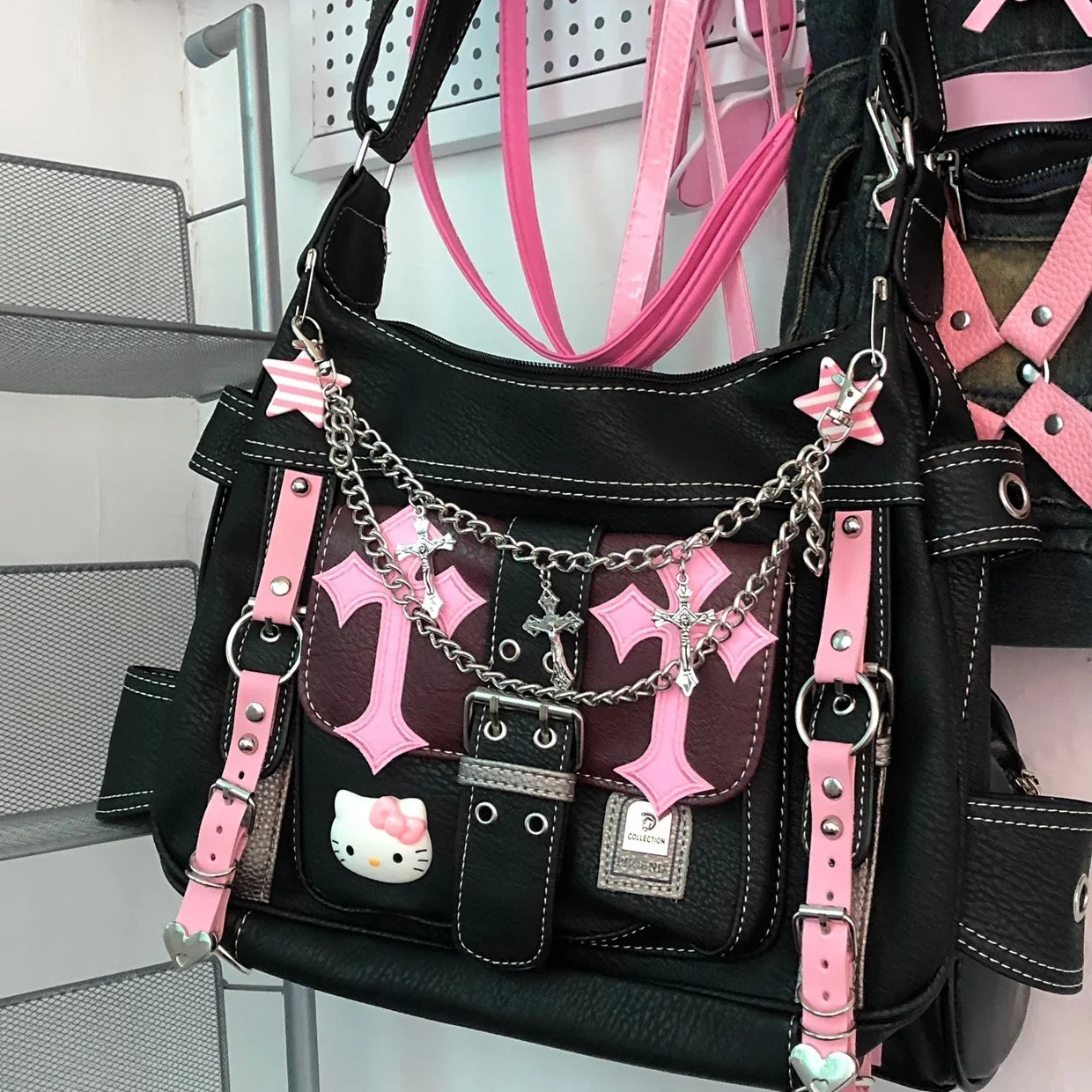 Gothic Charm Hello Kitty Handbag