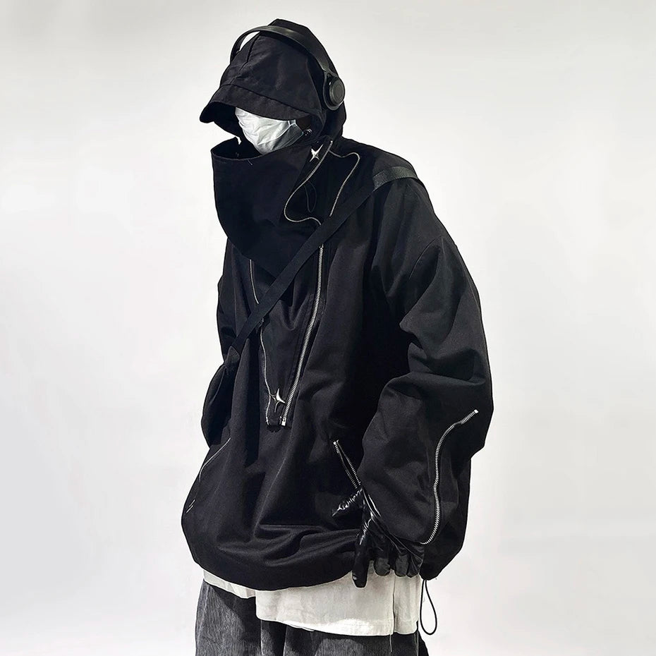 Herren Techwear Kapuzenjacke