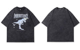 グラフィック ロボット 恐竜 プリント 半袖 Tシャツ