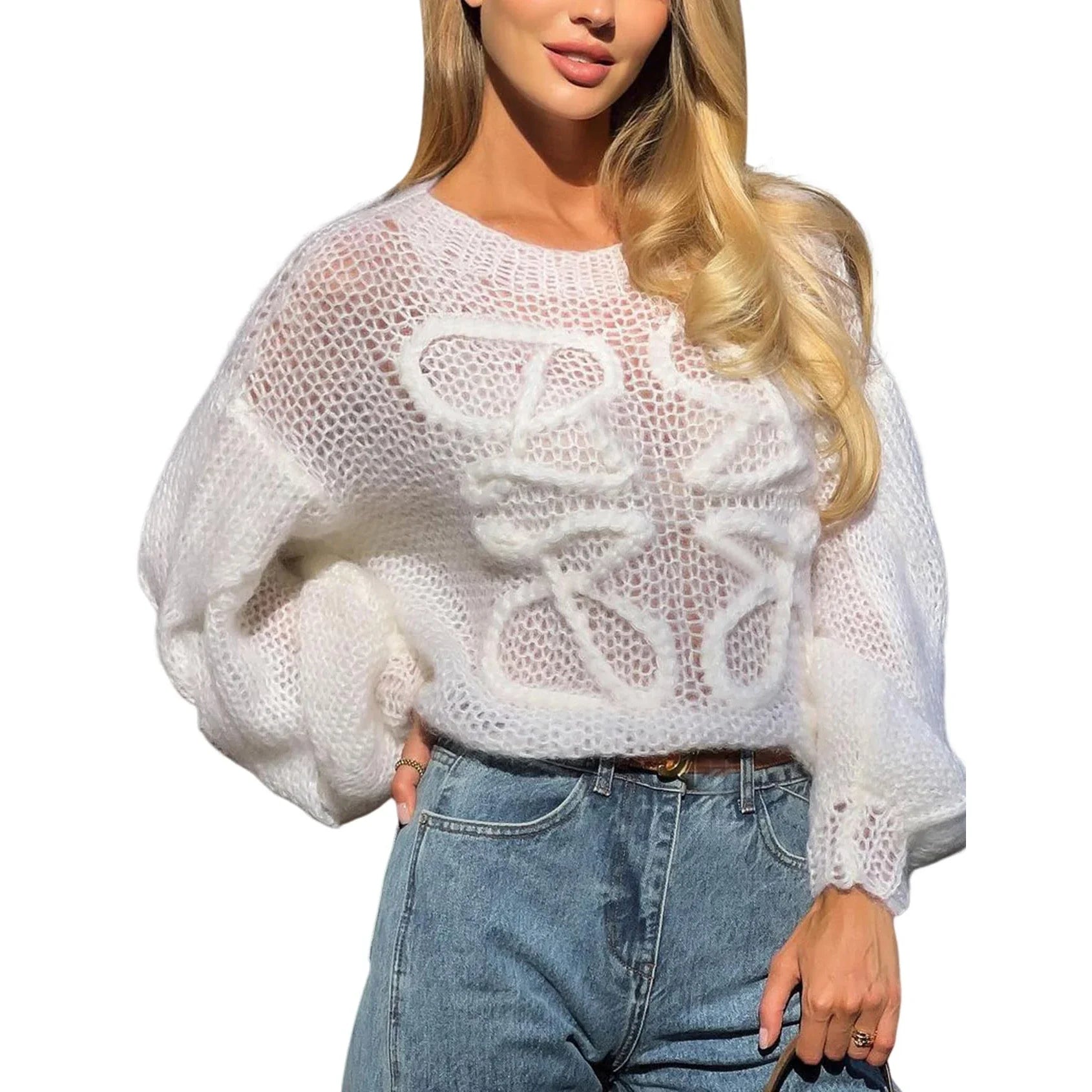 Cozy Oversized Knit Batwing Pullover Sweater