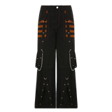 Y2K Punk Wide-Leg Cargo Jeans