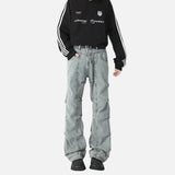 Vintage Hip Hop Falten-Jeans