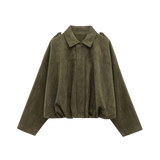 Vintage Suede Bomber Jacket