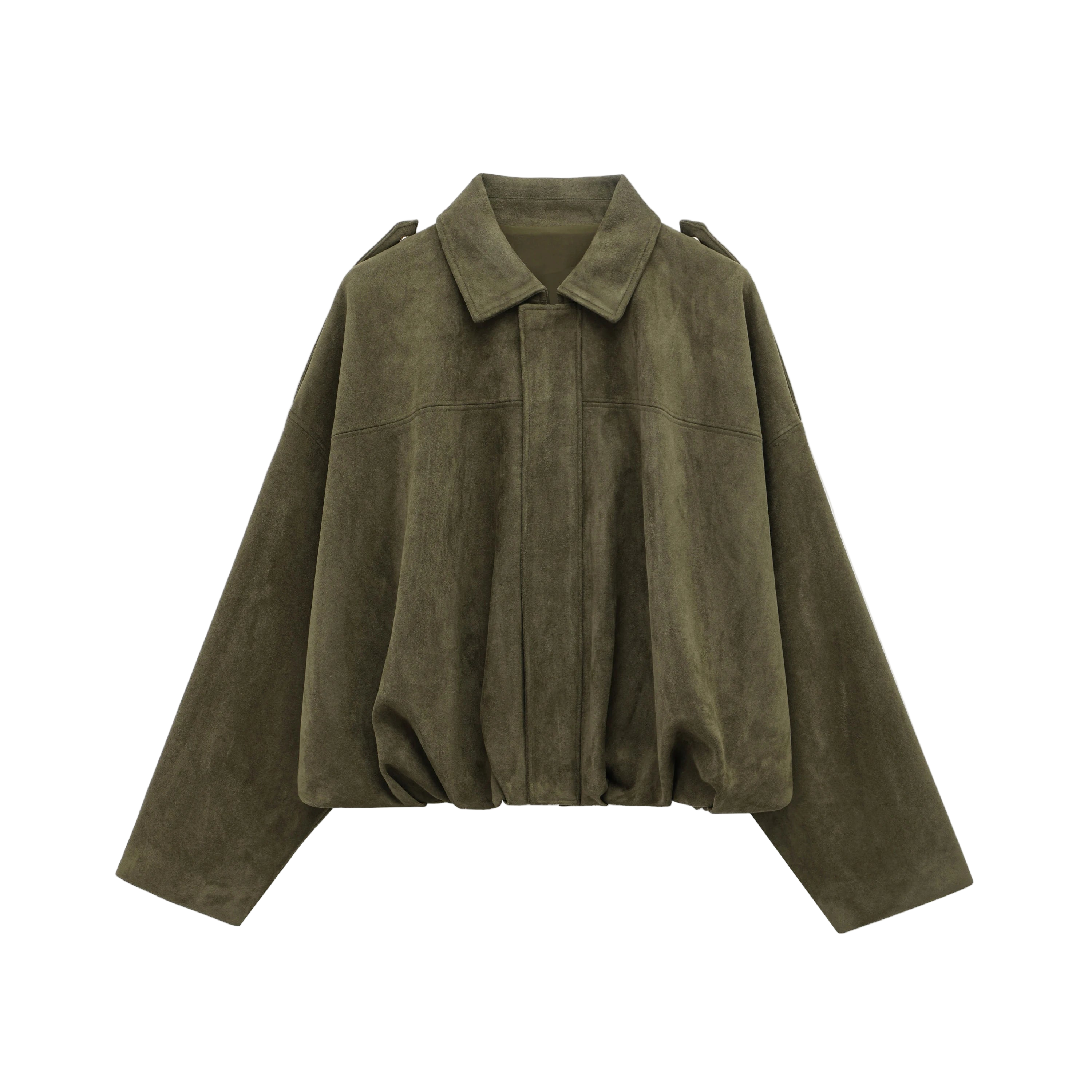 Vintage Suede Bomber Jacket