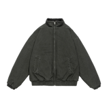 Vintage Lamb Wool Stand Collar Jacket