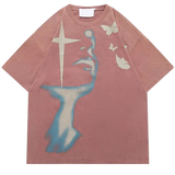 Vintage Butterfly Shadow Streetwear Tee