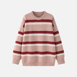 Streetwear Striped Knit Casual Sweater