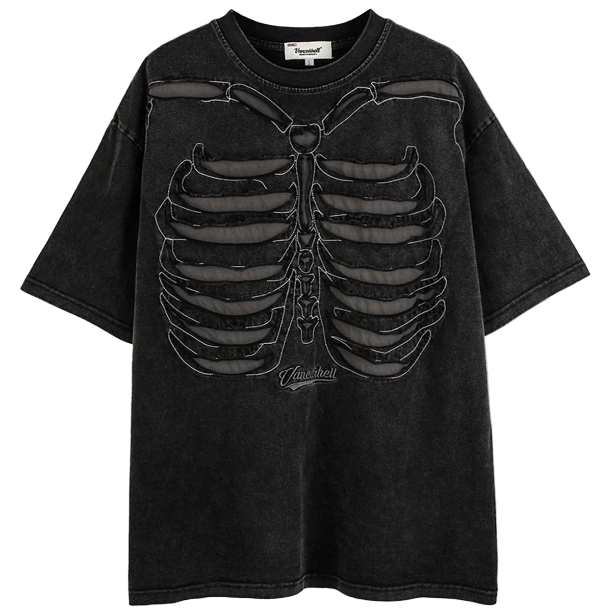 Y2K Skeleton Chest Tee