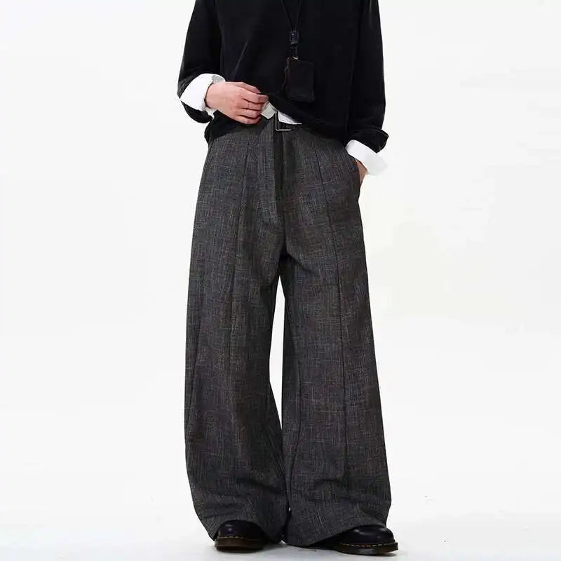Vintage-Freizeithose in Unifarben, locker geschnitten