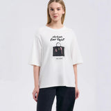 T-shirt imprimé à motif cœur style américain cool