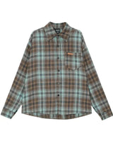 Chemise streetwear à carreaux décontractée à revers automne vintage