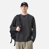 Gemütliches Winter-Langarmshirt mit Logo in Unifarbe