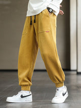 Blanko-Sweatpants mit weitem Bein und Kordelzug