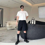 Elegante Herren-Shorts in Unifarben im koreanischen Stil