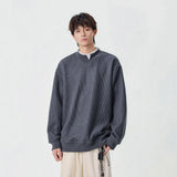 Streetwear Winter Mock Neck Knit Sweatshirt