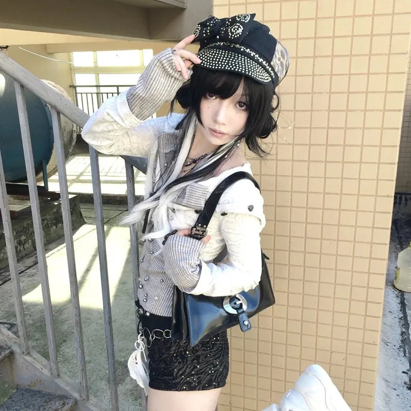 Studded Military Cropped Jacket