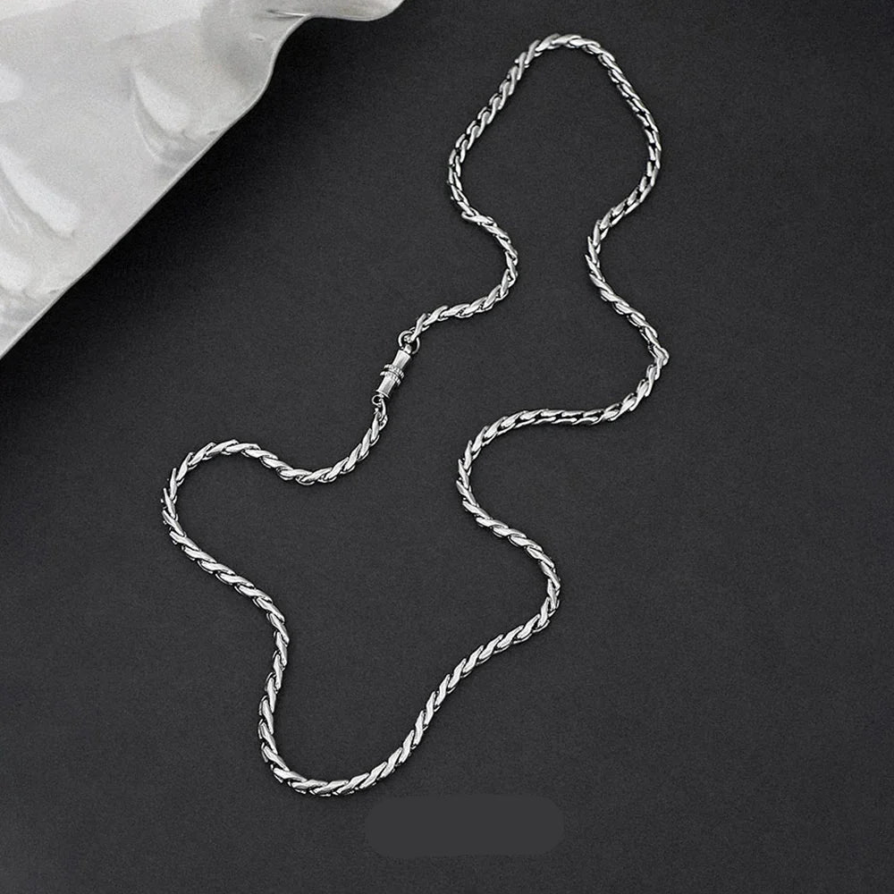 Trendy Magnetic Buckle Sweater Chain Necklace