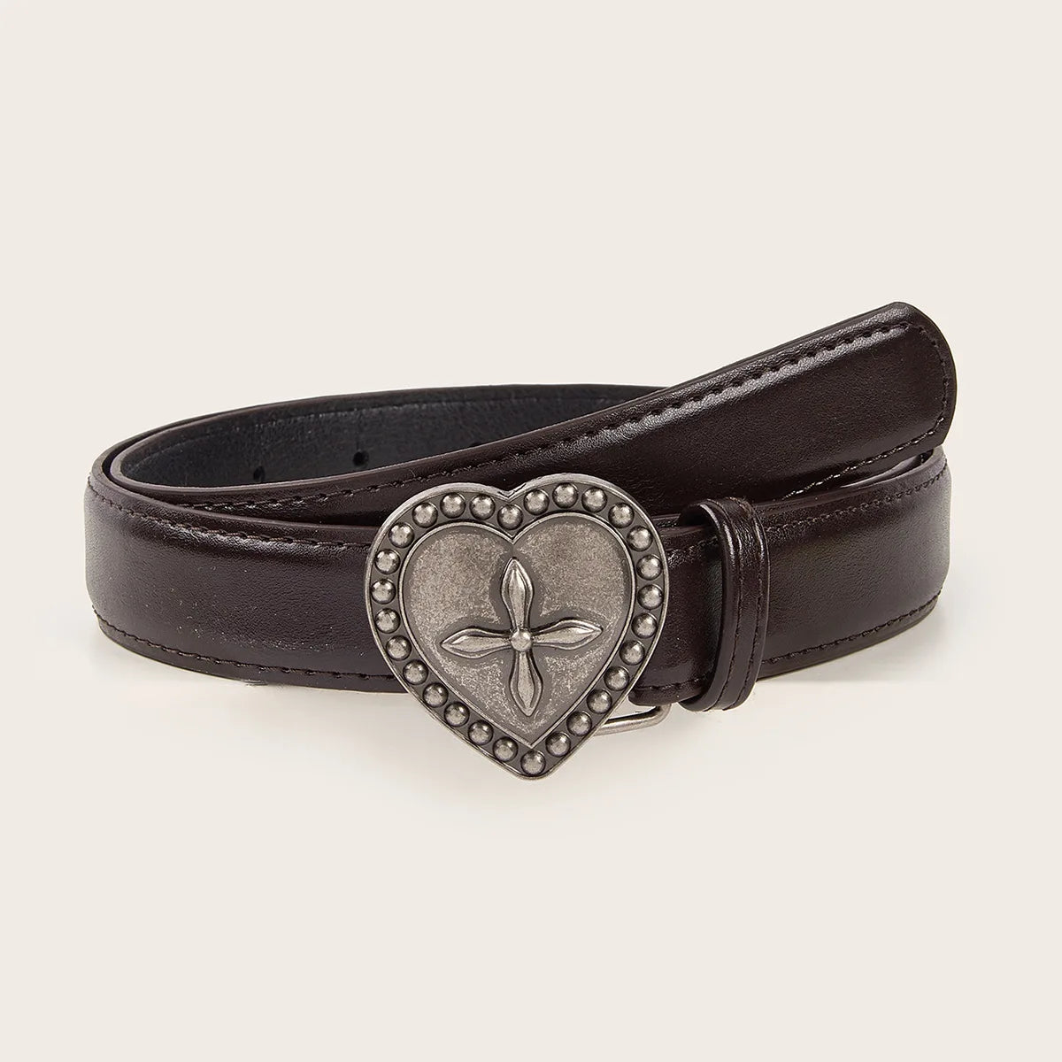 Y2k Gothic Vintage Peach Heart Cross Belt