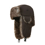 Faux Fur Lined Trapper Hat
