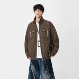 Stylish Casual Stand-UP Collar Zip-Up Jacket