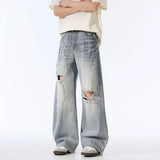 Vielseitige Y2K High Waist Ripped Baggy Jeans