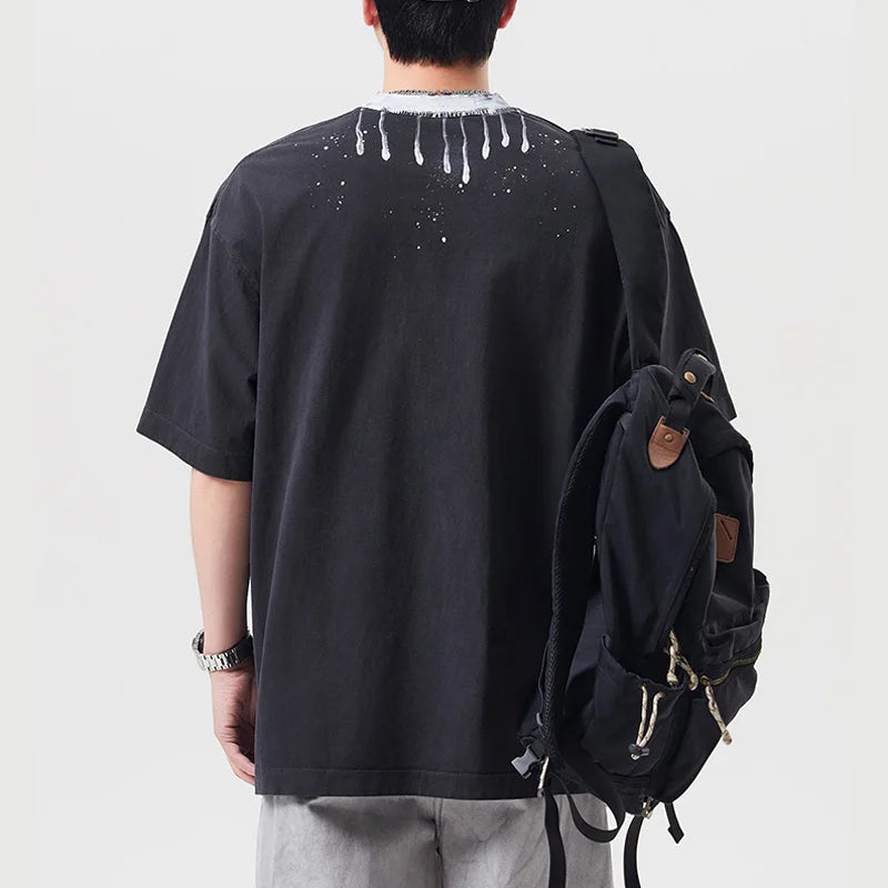 体型を拾わないひんやりコットンルーズTシャツ（シティボーイTシャツ）