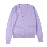 Elegante, einfarbige Strickjacke für Damen