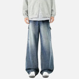 Hochwertige Retro-Cargojeans aus Denim mit weitem Bein
