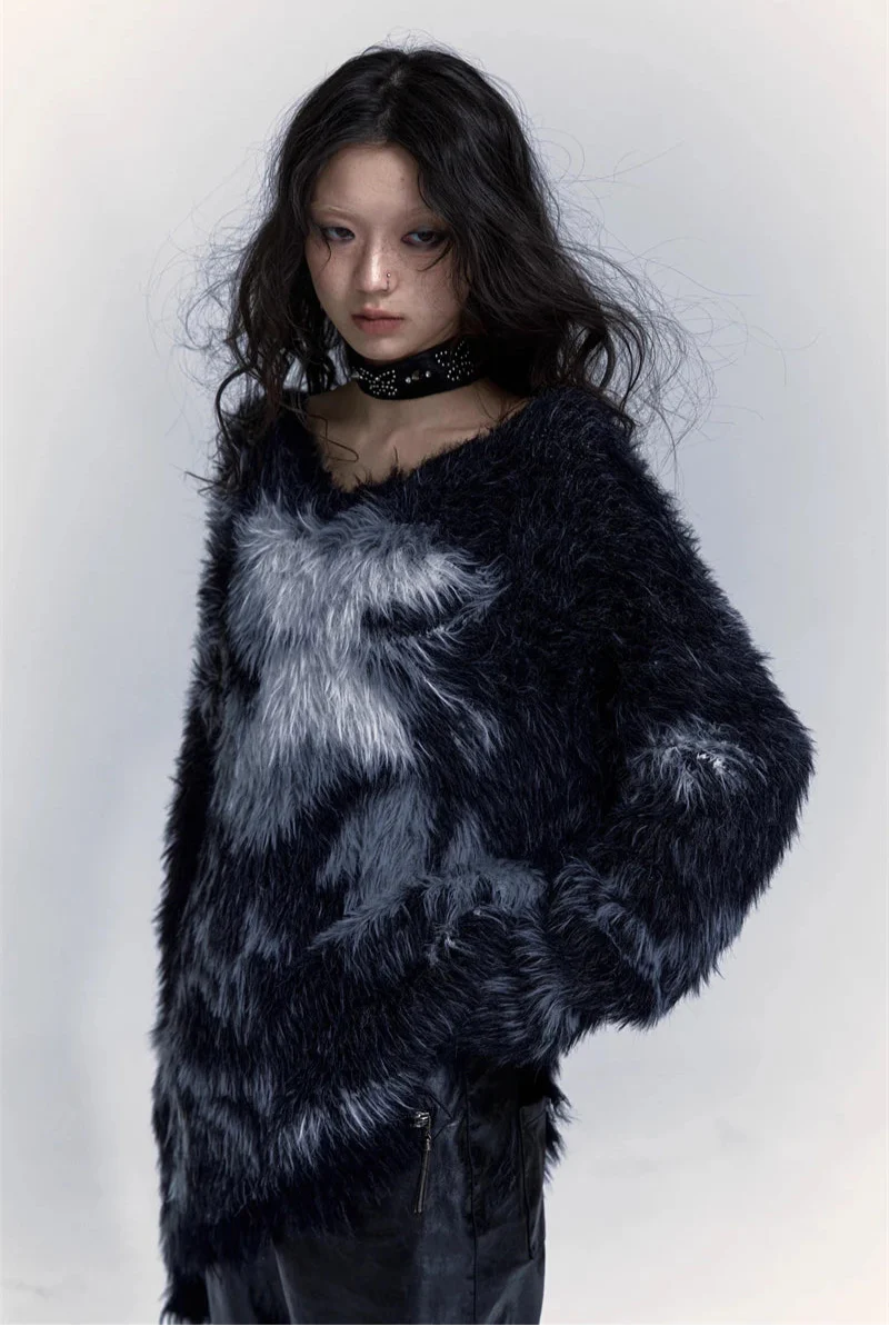 Textured Patterned Gothic Sweater