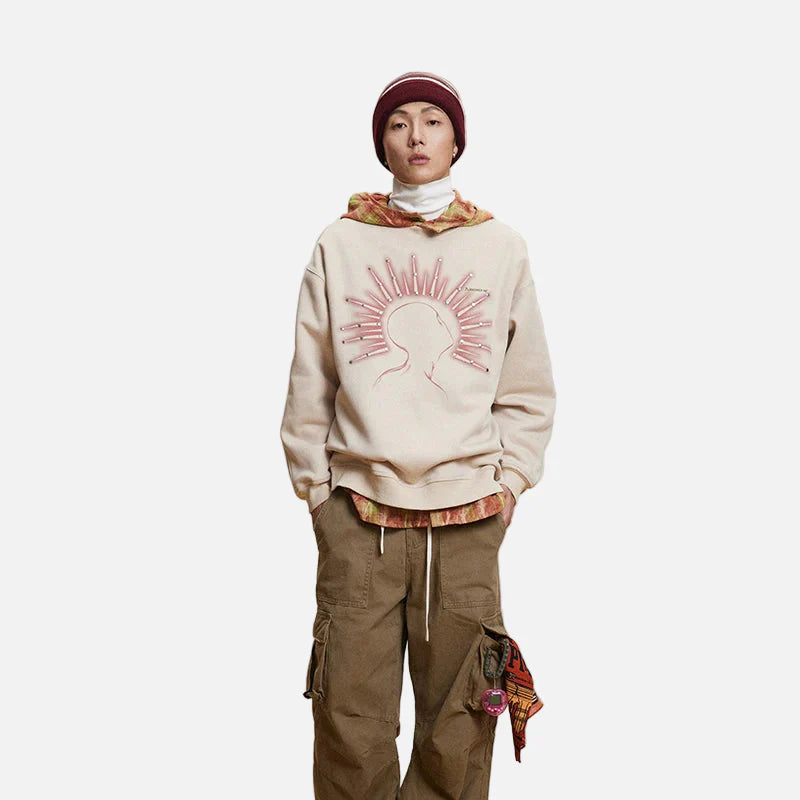 Y2K Autumn Streetwear Rivet Print Sweatshirt