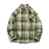 Chemise à carreaux streetwear homme automne manches longues