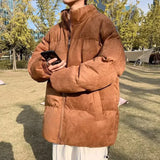Warmer, winddichter Fleece-Daunenmantel im japanischen Stil