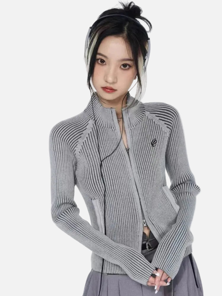 Vintage Embroidery Zip-up Jacket