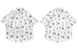 Plüschiges, farbenfrohes Van-Gogh-Motiv-Oversize-Shirt