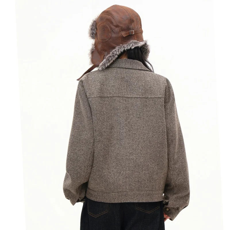 Trench-coat court et élégant oversize pour femme