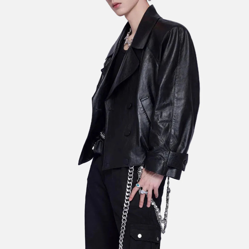 Long-lasting American Style Pu Leather Jacket