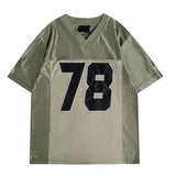 T-shirt streetwear oversize Y2K avec numéro de sport
