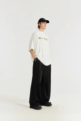 Pantalon ample rétro uni