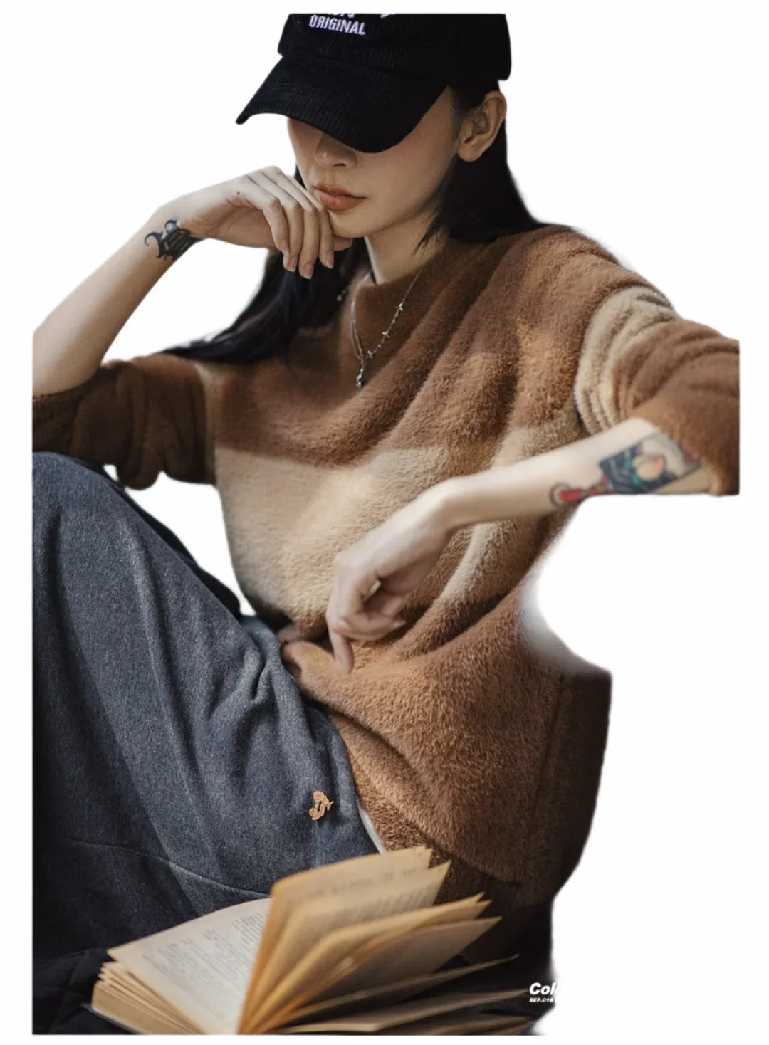 Cozy Striped Knitted Sweater Pullover