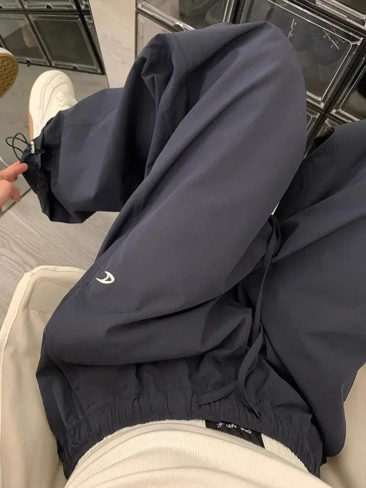 Cool High waist embroidery Wide Leg Pants